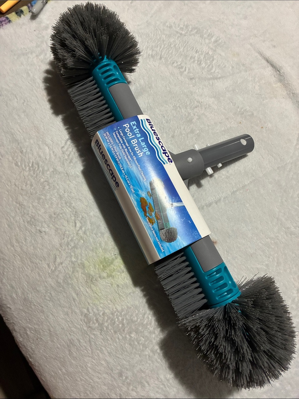 Teal and Gray Extra Large Pool Brush